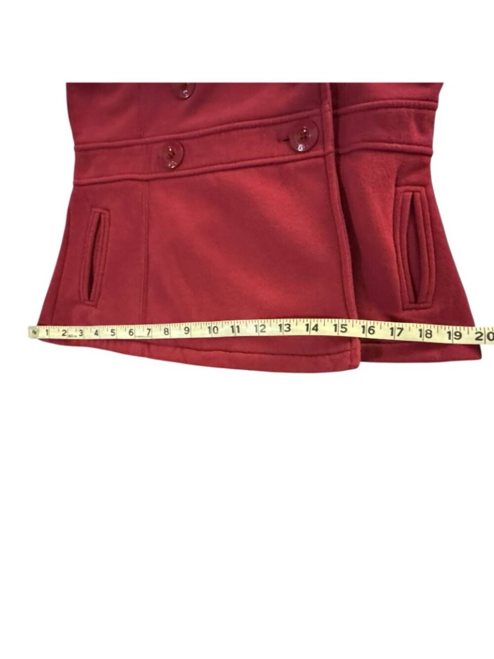 Roxy Fleece Jacket Women's M Button Up Double-Breasted Red Vintage Y2K Cozycore - Picture 10 of 16